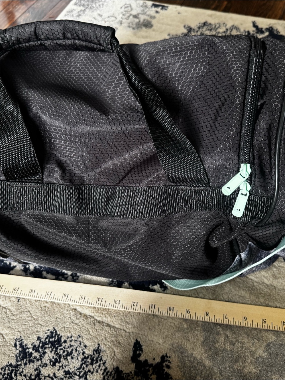 adidas Black and Mint Green Travel Duffel Bag - Picture 2 of 5
